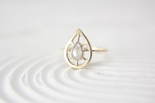 Icy Pear Diamond "Lilliana" Ring