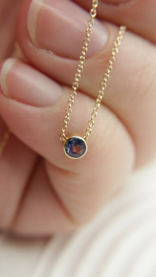 Sapphire "Grace" Sliding Necklace