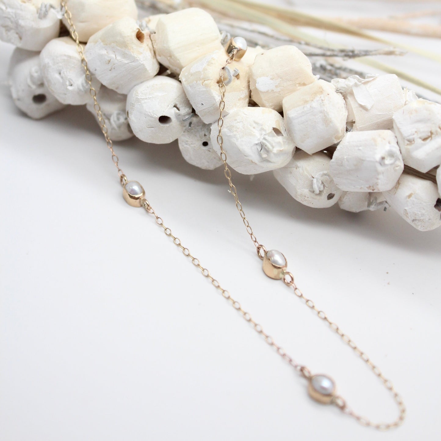 Pearl "Emily" Station Necklace