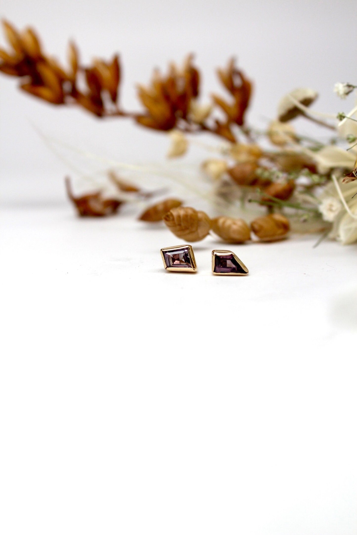 "Iris" Geometric Mis-Match Spinel Studs