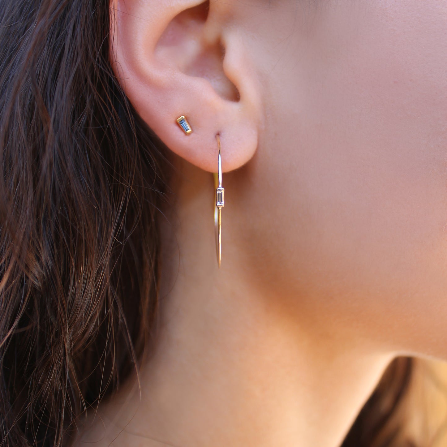 Medium "Eva" Diamond Hoops