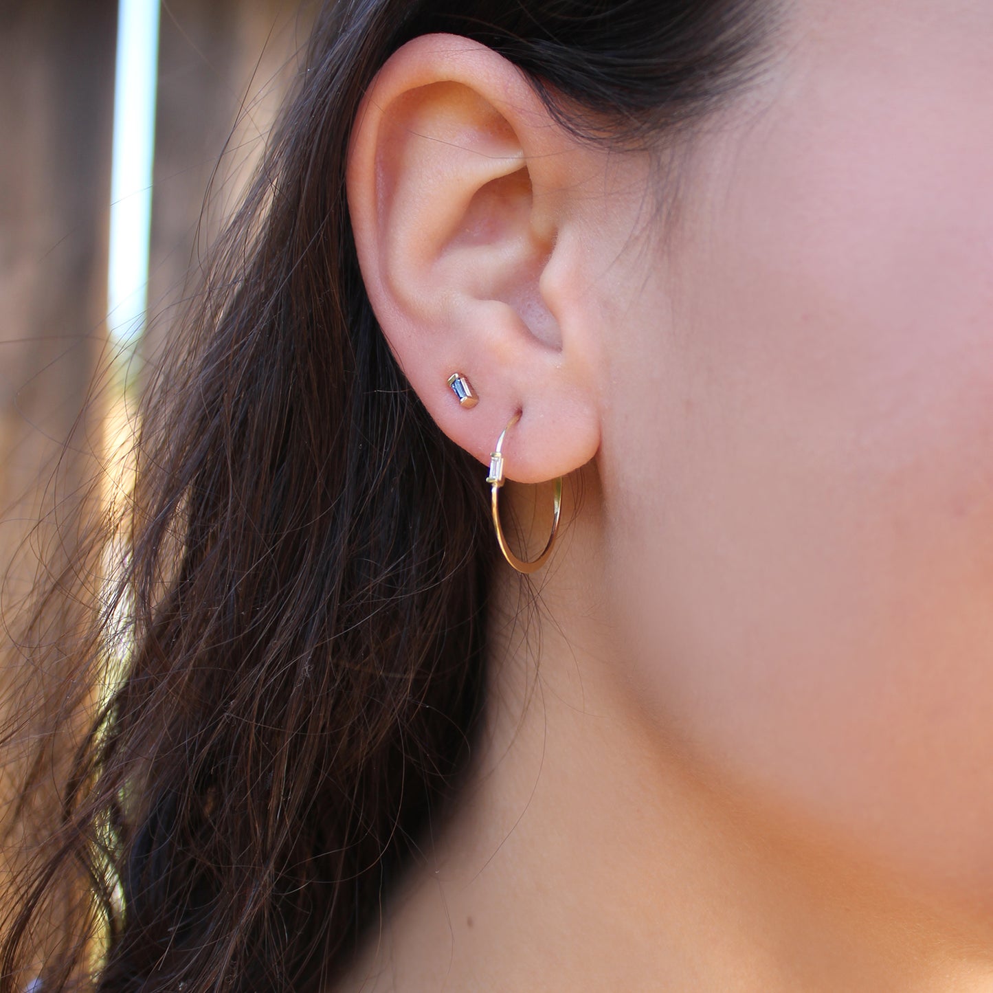 Small "Eva" Diamond Hoops