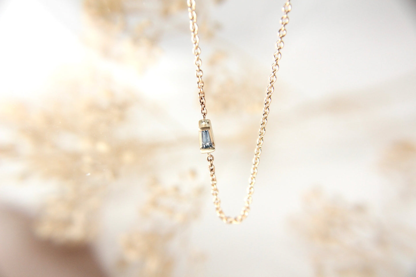 Sapphire "Cassia" Baguette Layering Necklace