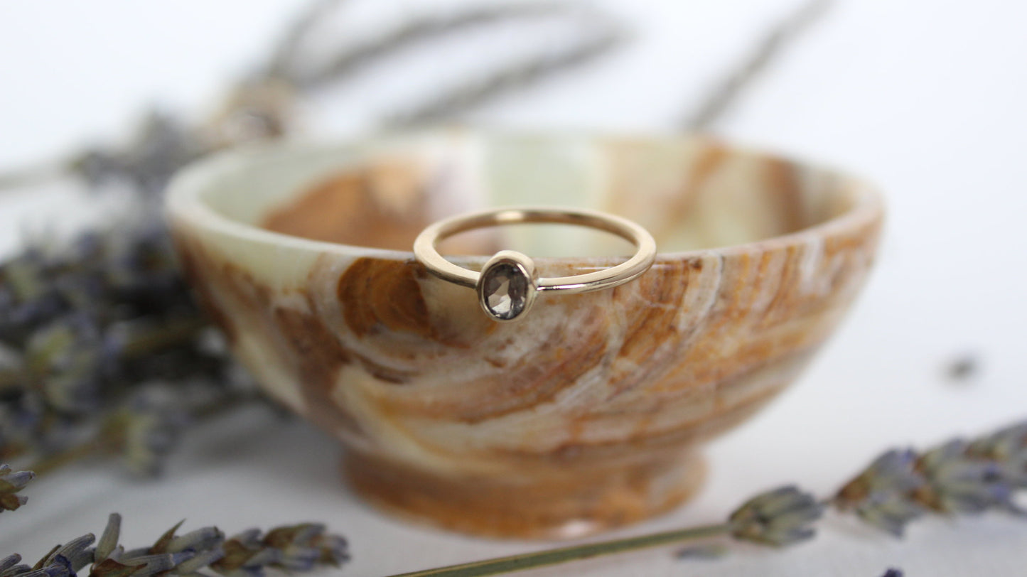 "Eden" Ring - Grey Tourmaline