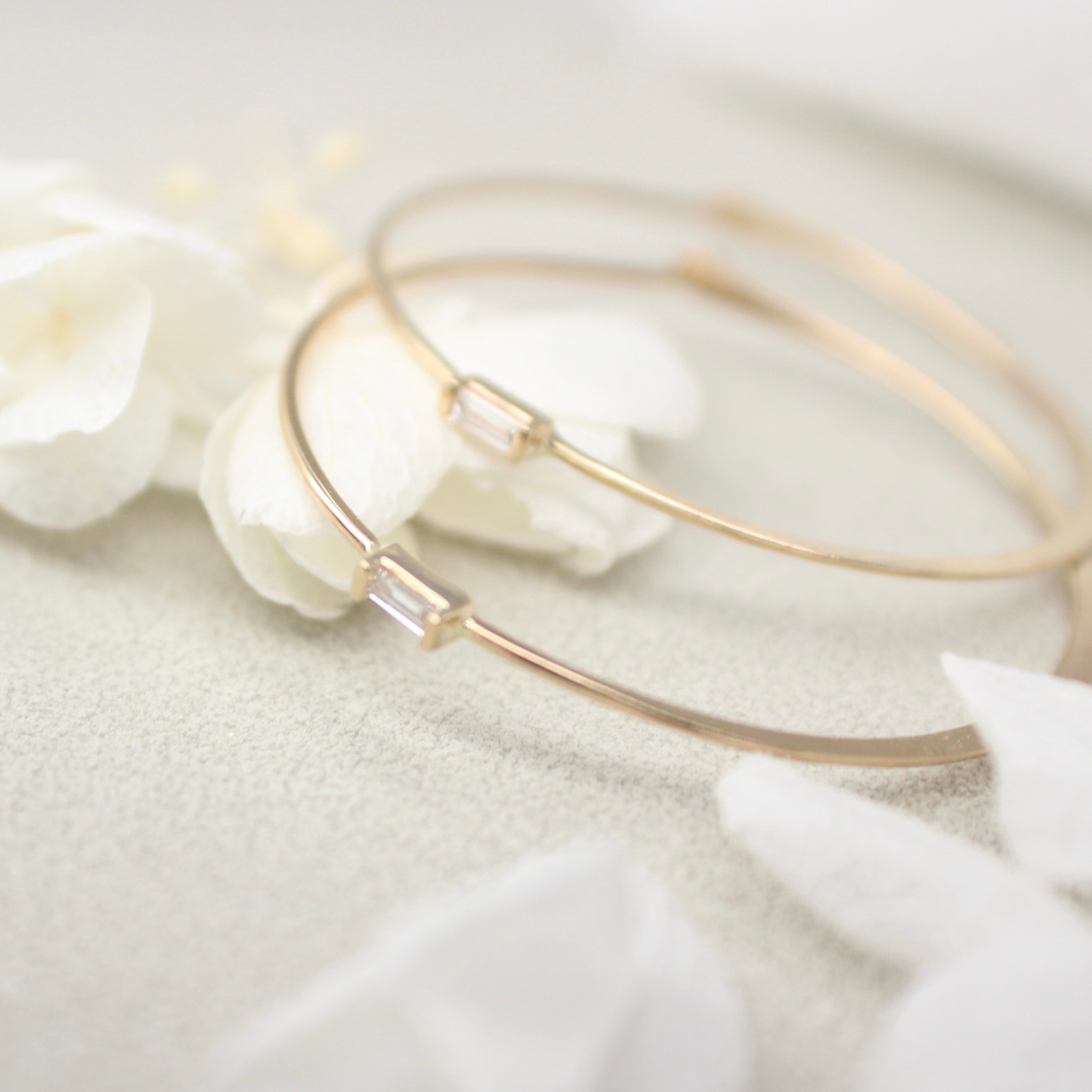 Large "Eva" Diamond Hoops