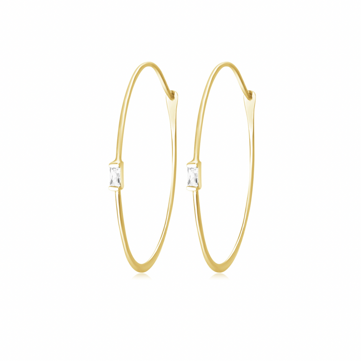 Large "Eva" Diamond Hoops