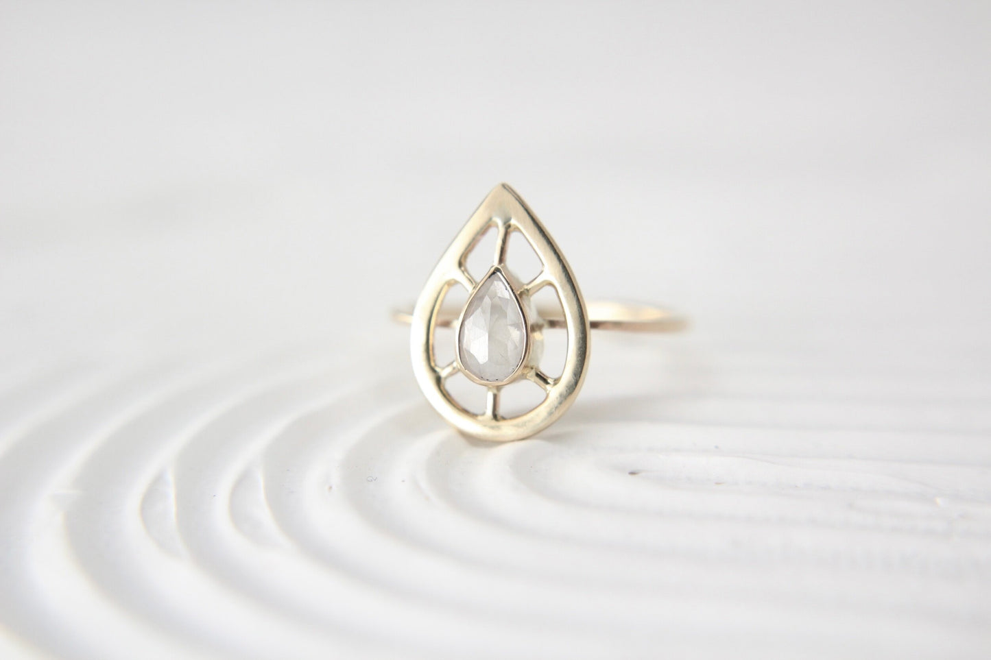 Icy Pear Diamond "Lilliana" Ring