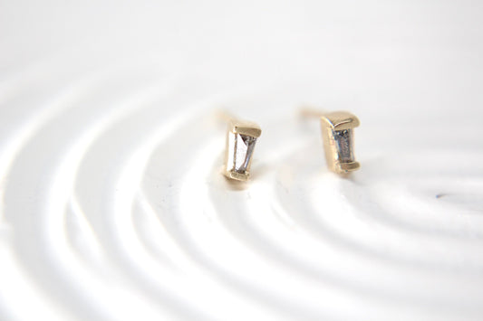 Diamond "Cassia" Baguette Studs