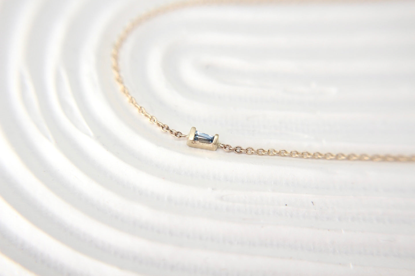 Sapphire "Cassia" Baguette Layering Necklace