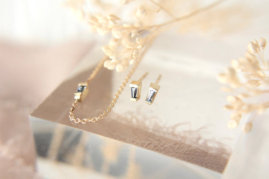 Sapphire "Cassia" Baguette Layering Necklace