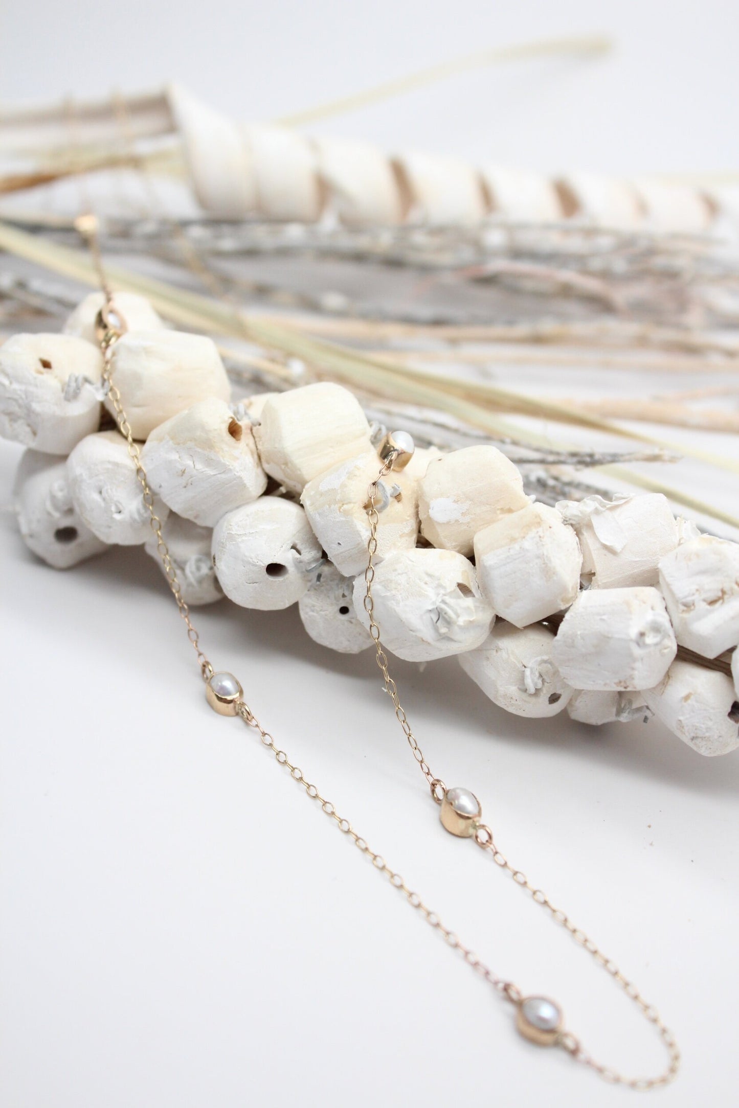Pearl "Emily" Station Necklace