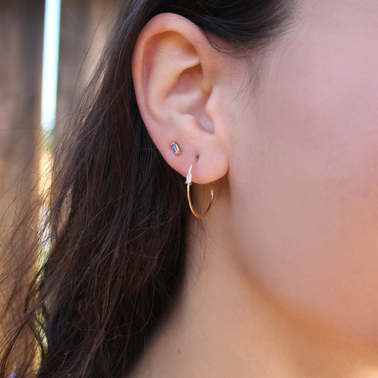 Small "Eva" Diamond Hoops