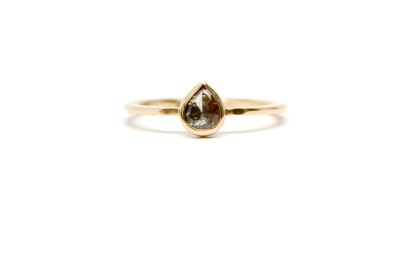 "Aubrey" Crescent Ring - Brown Diamond