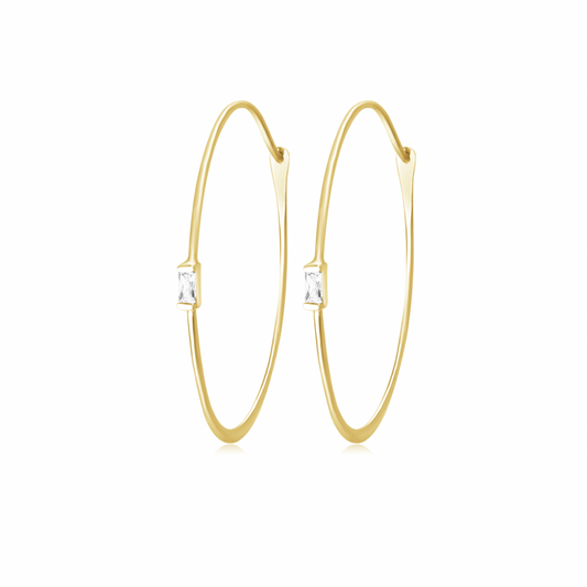 Large "Eva" Diamond Hoops